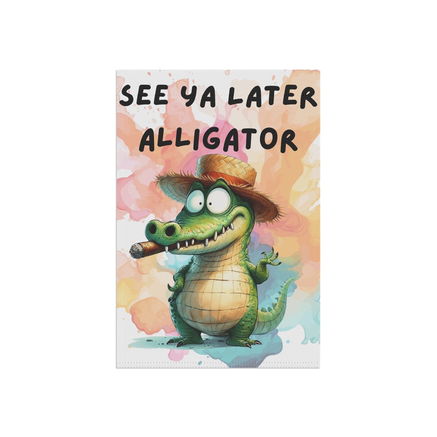 Garden Banner, Summer Decoration, Outdoor Yard Sign, Cute Alligator Flag, Seasonal Accent for Home & Garden