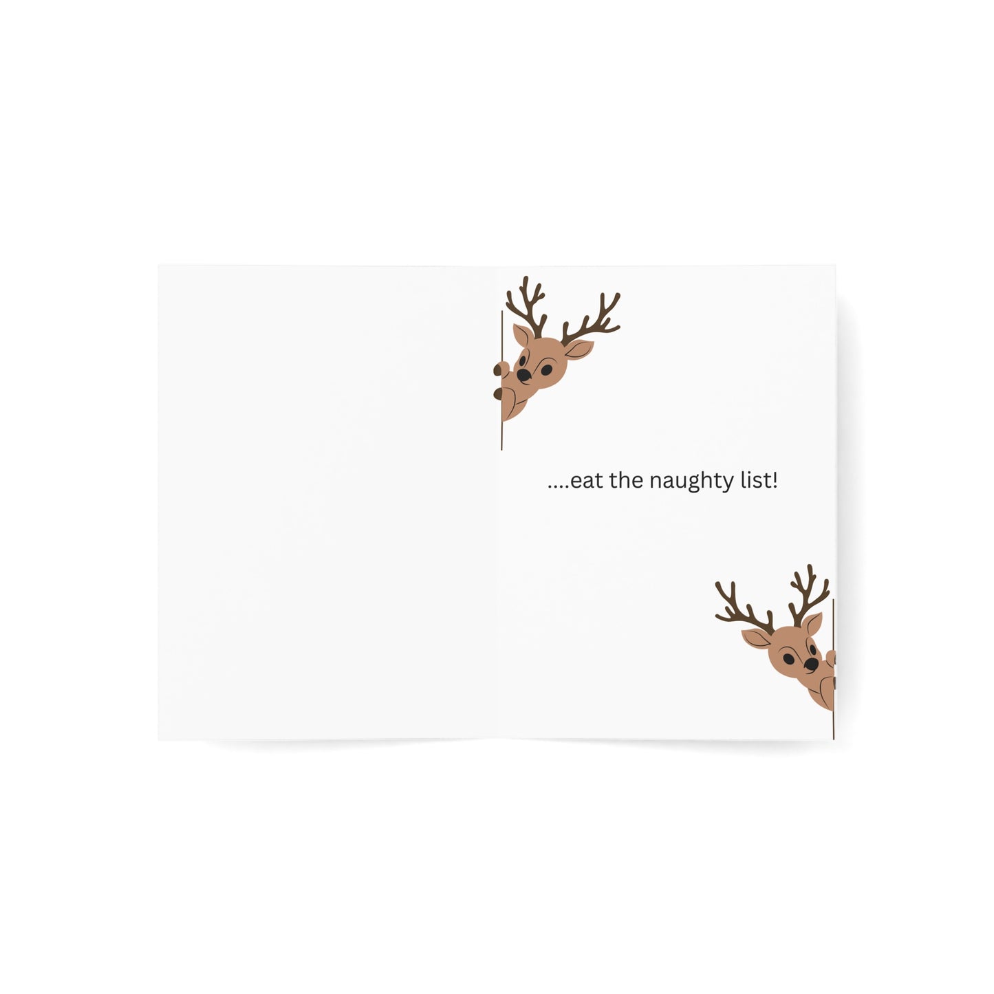 Greeting Cards Set - Fun Reindeer Holiday Greetings (1, 10, 30, and 50pcs)