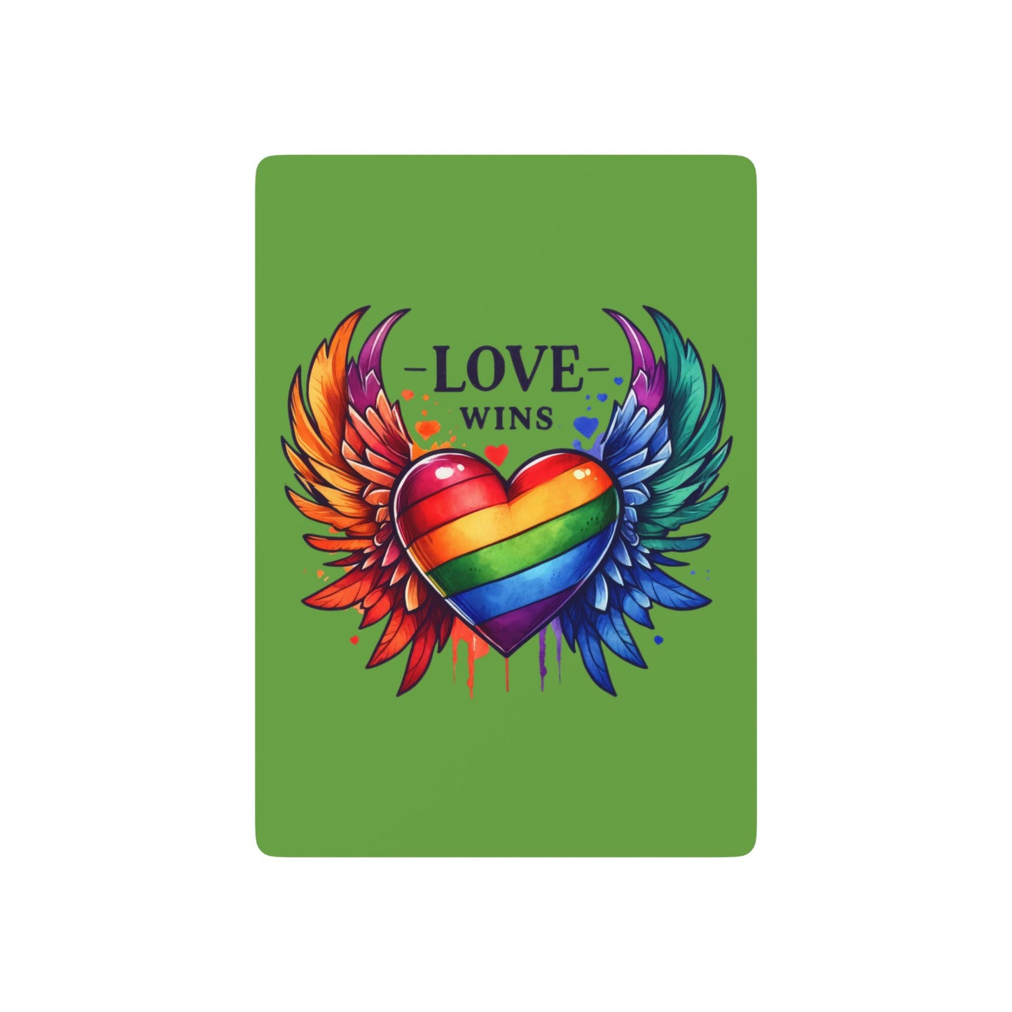 Rainbow Heart Poker Playing Cards, LGBTQ+ Card Deck, Love Wins Playing Cards, Gift for Poker Lovers, Colorful Card Game