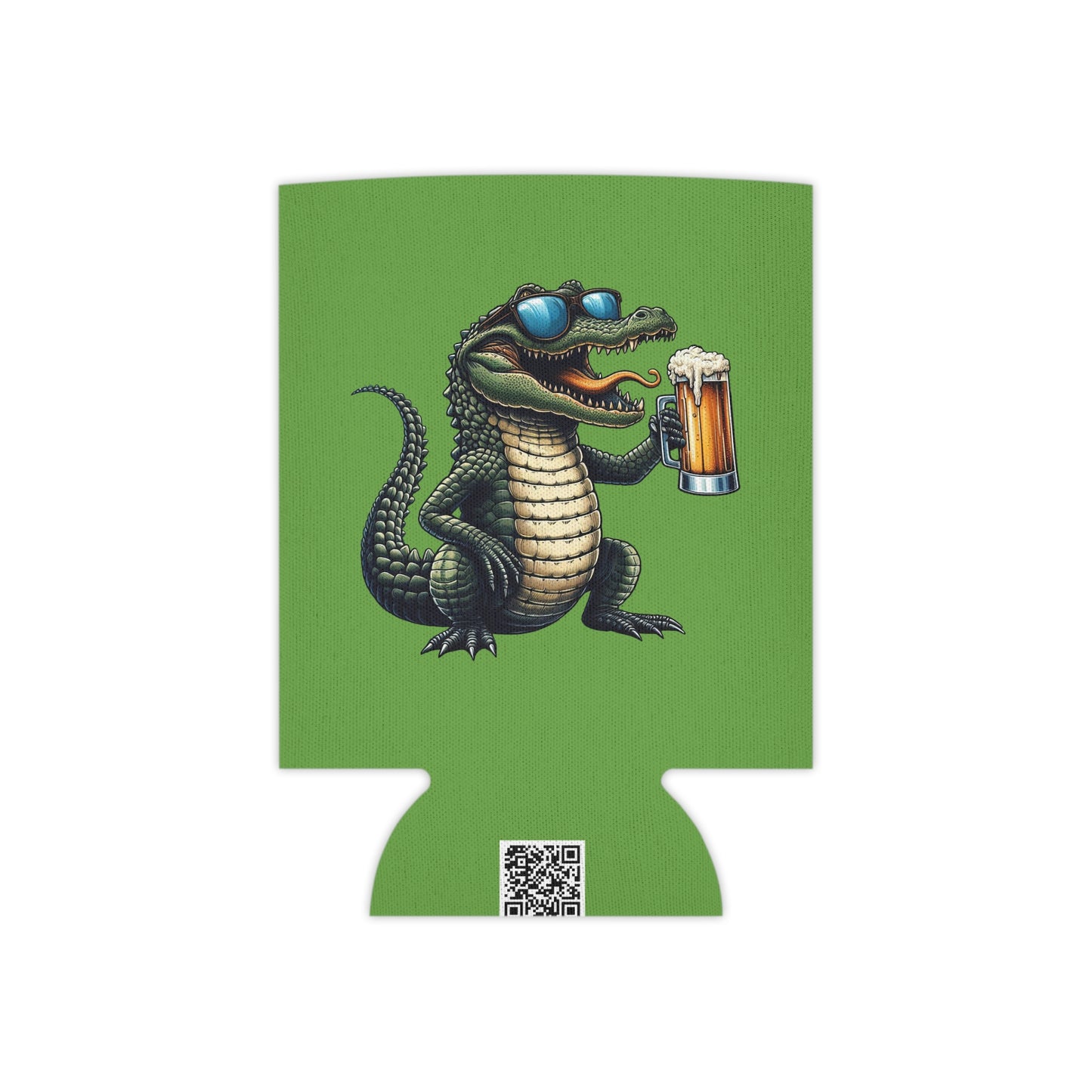 Can Cooler - Gator Drinking Beer for a Groovy Party