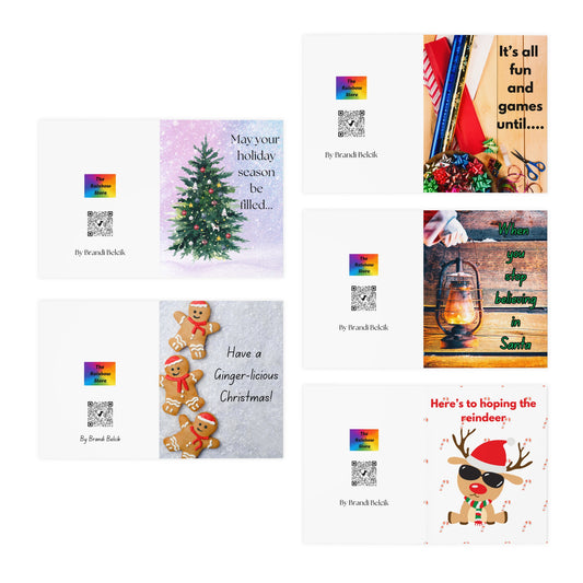 Christmas Theme Greeting Cards (5-Pack)