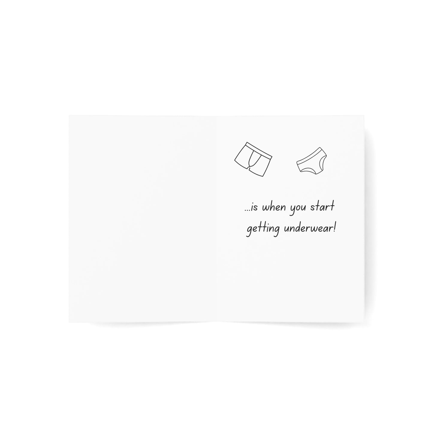 Greeting Cards Funny Santa Underwear 1-50pcs