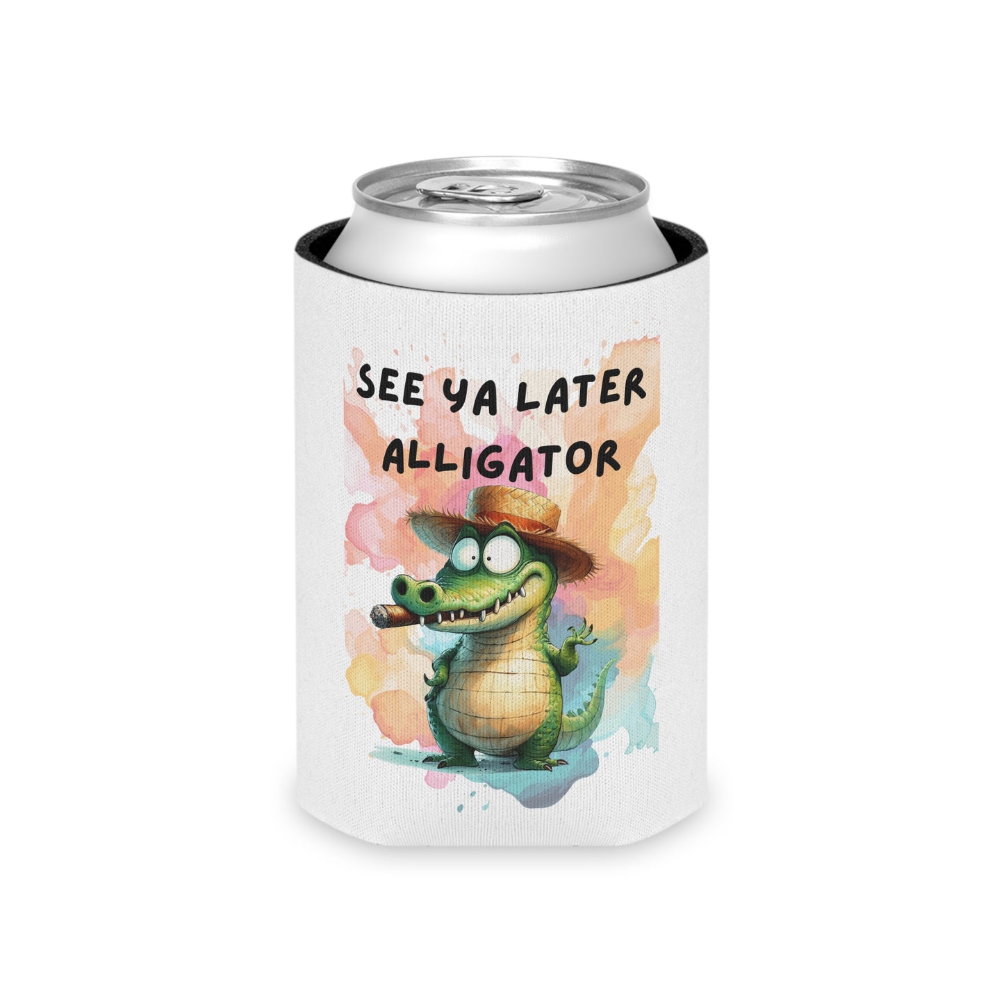 See Ya Later Alligator Can Cooler - Fun Summer Beverage Insulator, Cute Gift for Parties, Beach Days, BBQs, Pool Parties, and More!