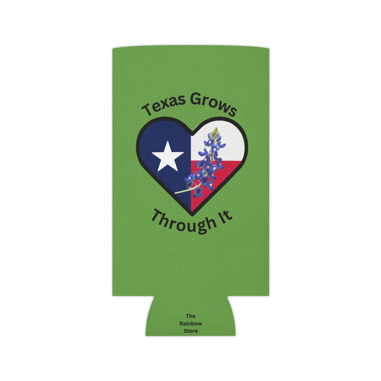Texas Grows Through It – Wildflower Heart Tee Can Cooler