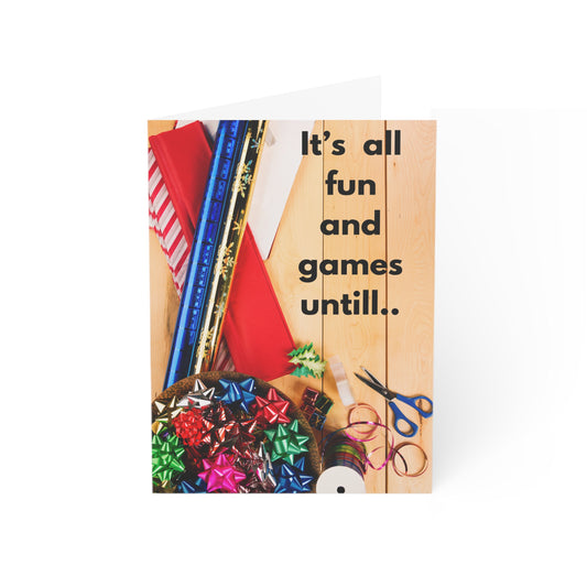 Greeting Cards - Funny Holiday Card - Wrapping Paper Humor