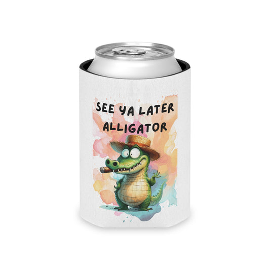 See Ya Later Alligator Can Cooler - Fun Summer Beverage Insulator, Cute Gift for Parties, Beach Days, BBQs, Pool Parties, and More!