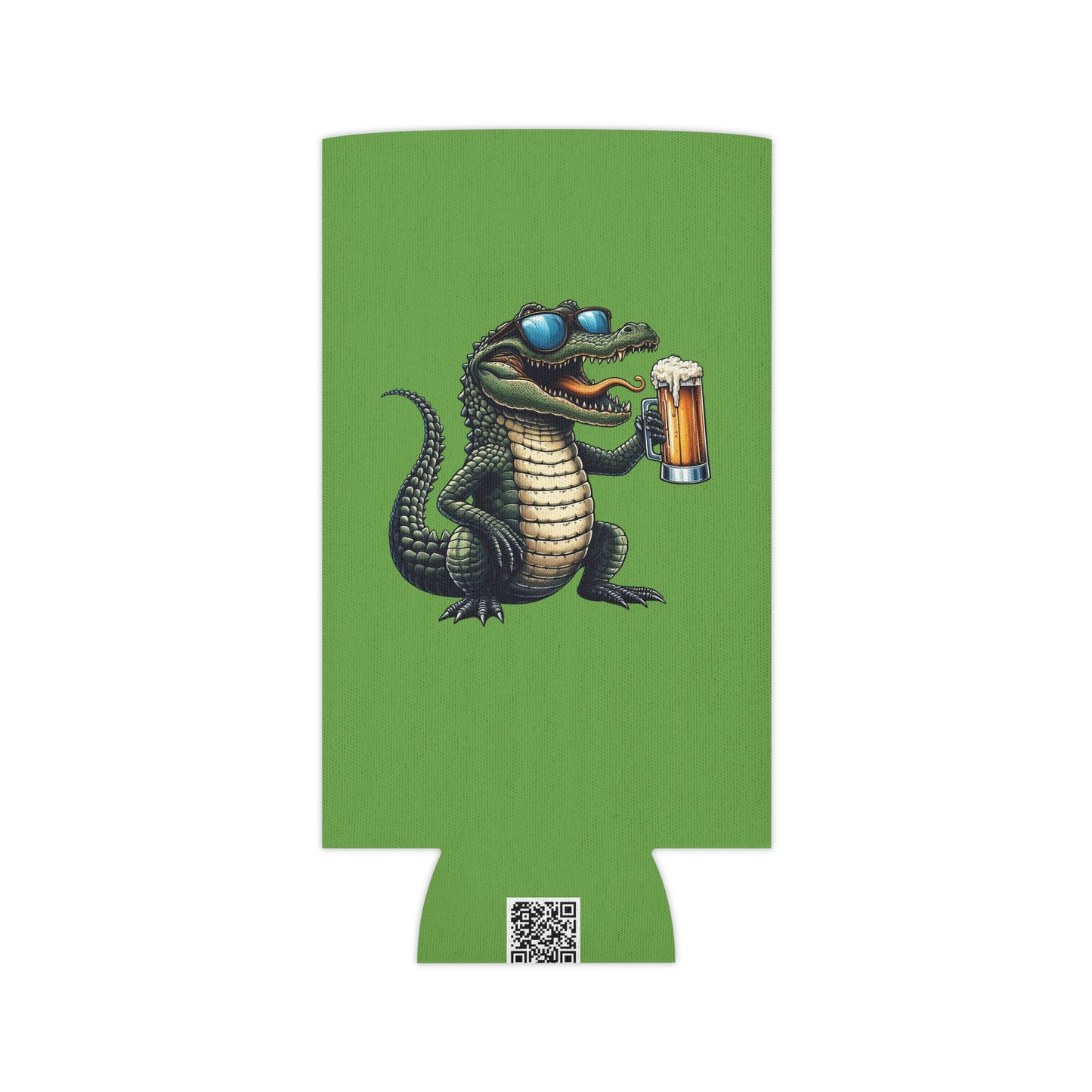 Can Cooler - Gator Drinking Beer for a Groovy Party
