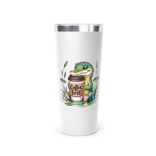 Tumbler Coffee Lover Alligator Design 22oz