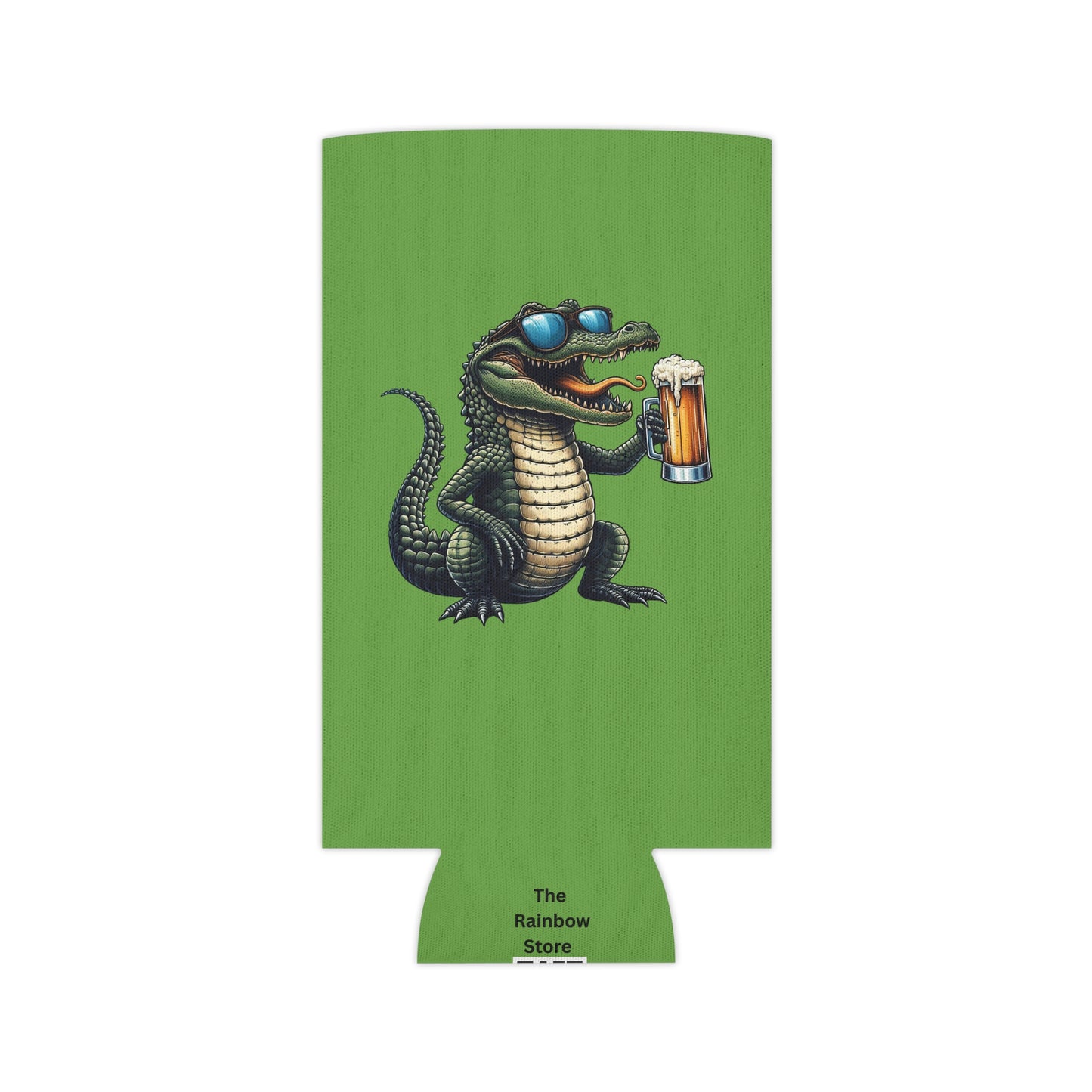 Can Cooler - Gator Drinking Beer for a Groovy Party