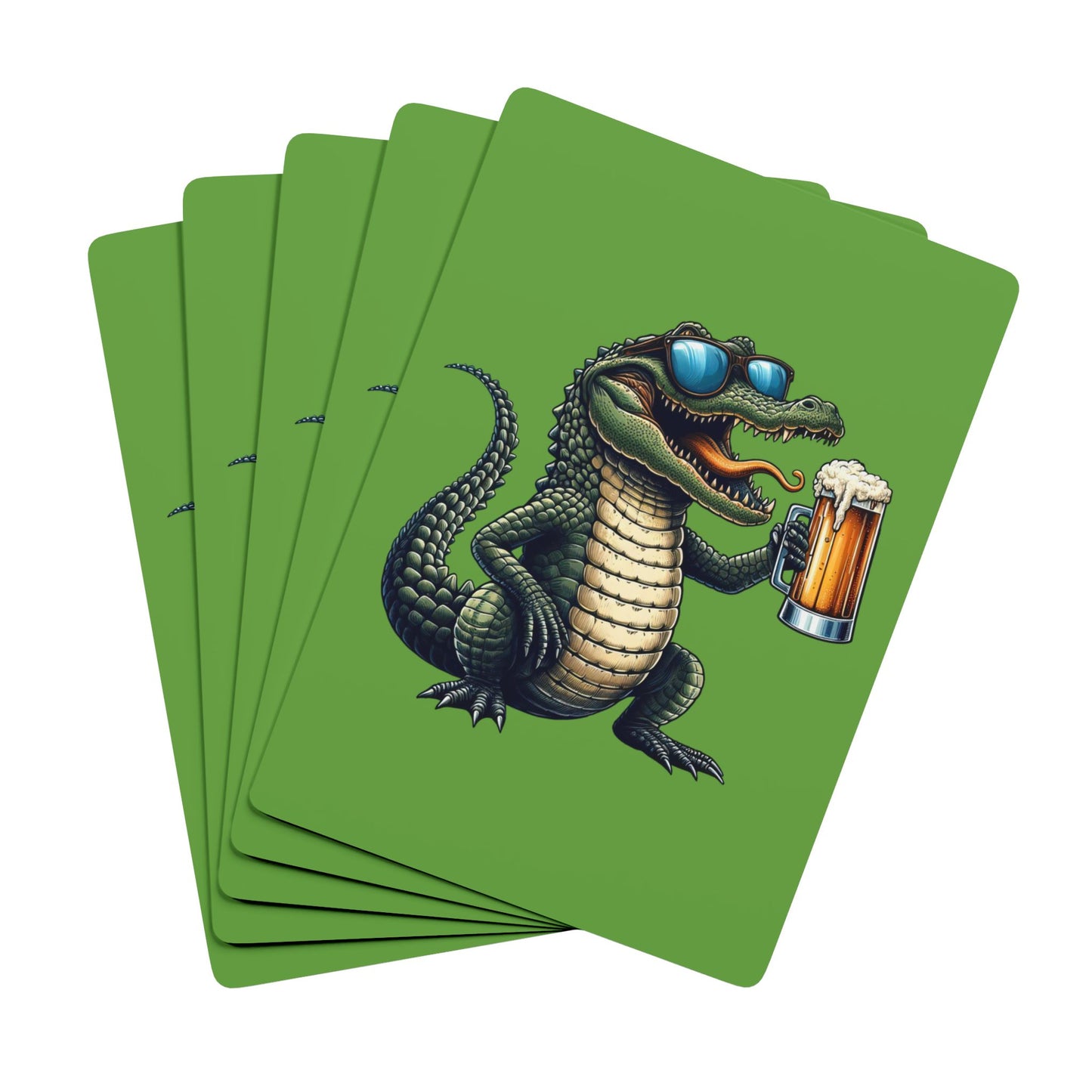 Gator-Themed Poker Playing Cards - Fun for Game Nights, Parties, Gifts, and Collectibles - Unique Design