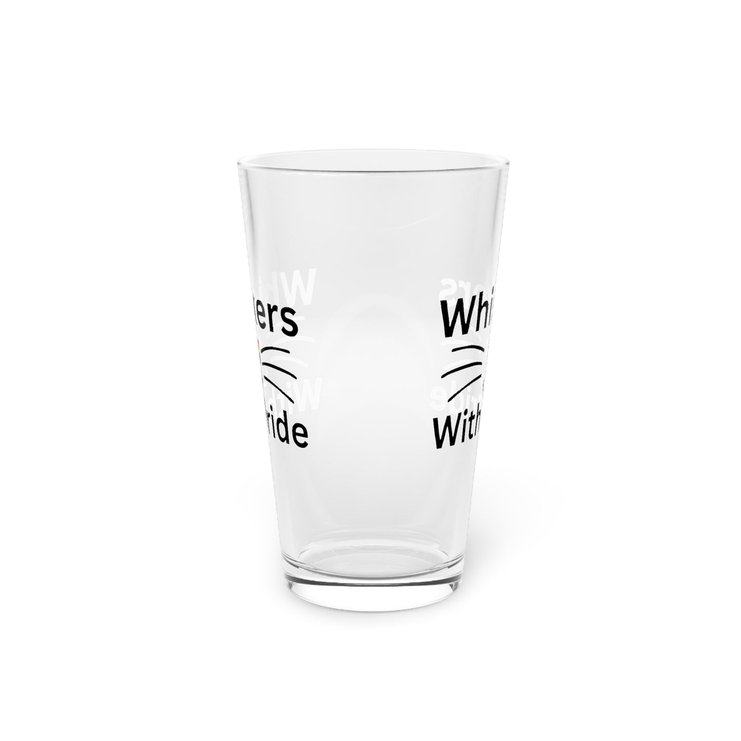 Whiskers With Pride Pint Glass 16oz