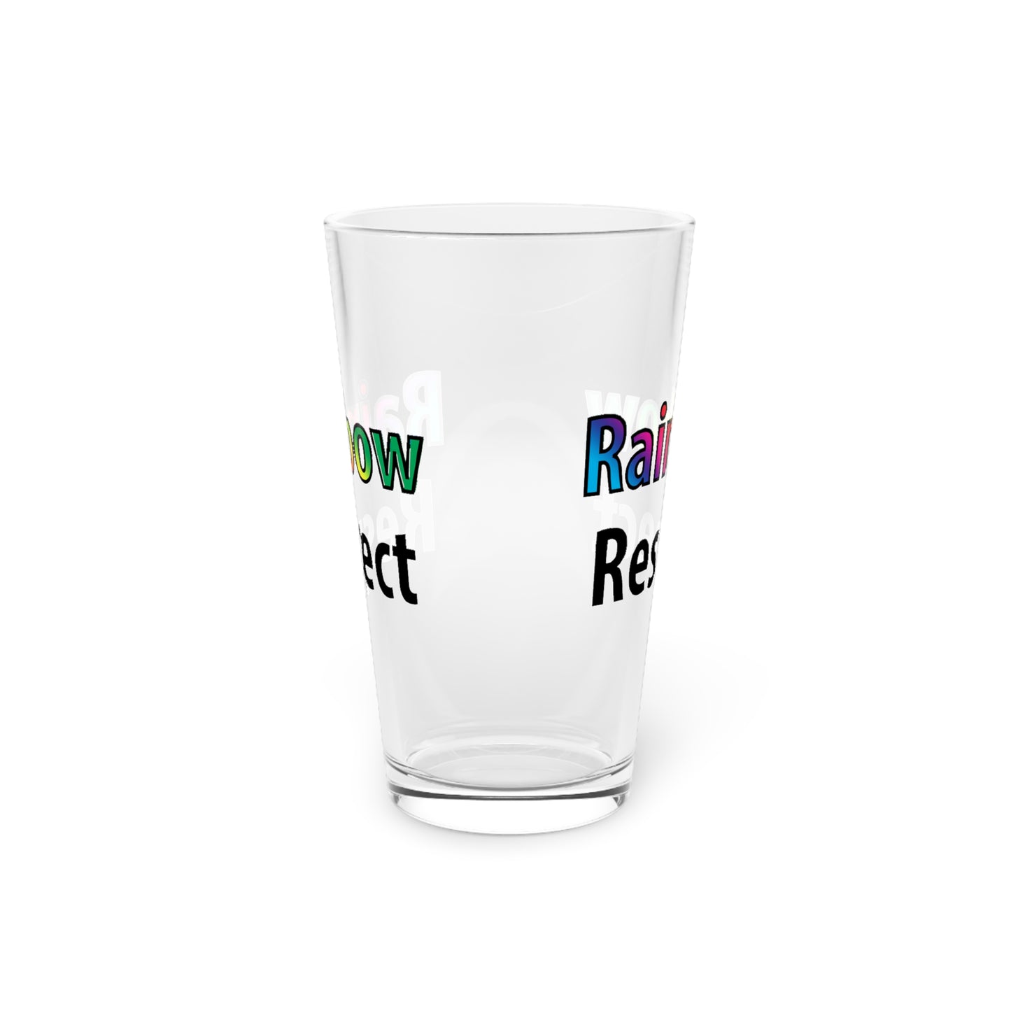 🥤 Rainbow Respect – 16 oz Glass