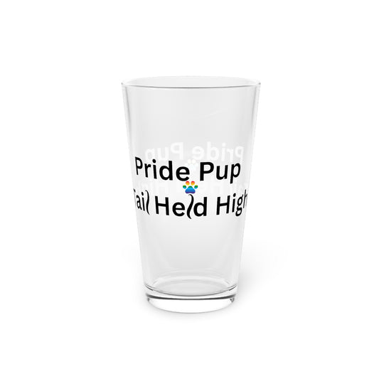 Pride Pup Pint Glass, 16oz - Celebrate with Style! Perfect for Pride Month