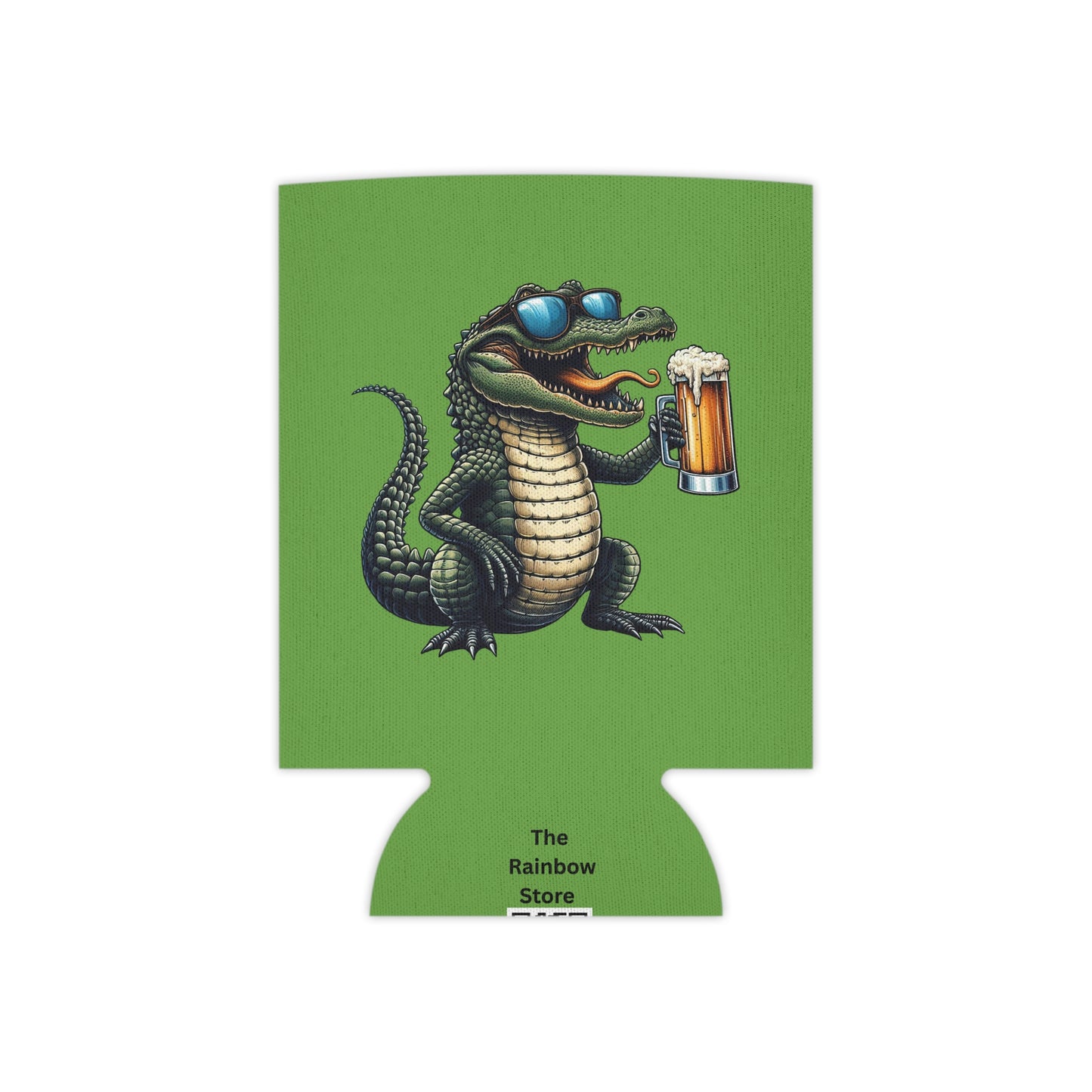 Can Cooler - Gator Drinking Beer for a Groovy Party